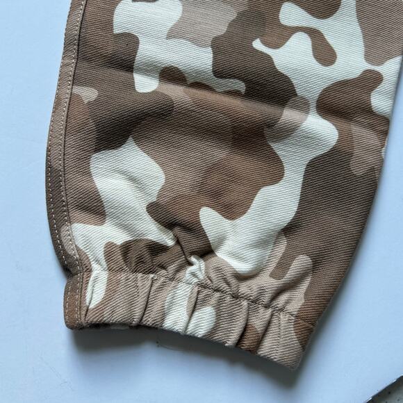 Lands' End Kids Drawstring Elastic Brown Camo Jogger Pants S Small 6-7 NWOT - Picture 4 of 8